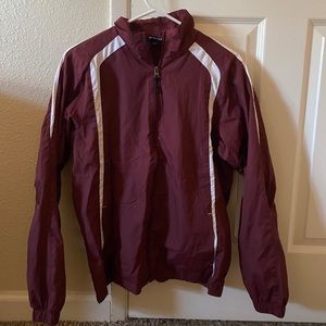 Maroon windbreaker